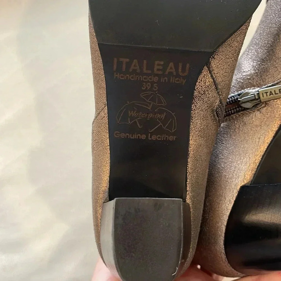 Italeau Marisa Waterproof Italian Leather Bootie‎ boot boots US 8.5 Eu 39.5 EUC - Picture 10 of 10